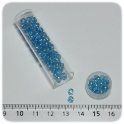 PERLINE INDIANE VETRO CONTERIA 6/0 TRASLUCIDE - AZZURRO