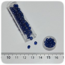 PERLINE INDIANE VETRO CONTERIA 6/0 TRASLUCIDE - BLU