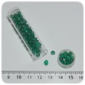 PERLINE INDIANE VETRO CONTERIA 6/0 TRASLUCIDE - VERDE