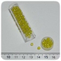 PERLINE INDIANE VETRO CONTERIA 6/0 TRASLUCIDE - GIALLO