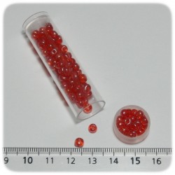 PERLINE INDIANE VETRO CONTERIA 6/0 TRASLUCIDE - ROSSO