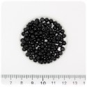 100 PZ - PERLE 4 MM NERO - PERLINE TONDE VETRO CERATE