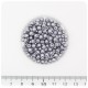 100 PZ - PERLE 4 MM SILVER - PERLINE TONDE VETRO CERATE