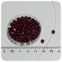 100 PZ - PERLE 4 MM BORDEAUX - PERLINE TONDE VETRO CERATE