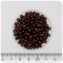 100 PZ - PERLE 4 MM MARRONE - PERLINE TONDE VETRO CERATE