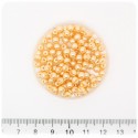 100 PZ - PERLE 4 MM GIALLO - PERLINE TONDE VETRO CERATE