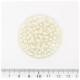 100 PZ - PERLE 4 MM AVORIO - PERLINE TONDE VETRO CERATE
