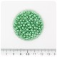100 PZ - PERLE 4 MM MENTA - PERLINE TONDE VETRO CERATE