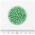 100 PZ - PERLE 4 MM MENTA - PERLINE TONDE VETRO CERATE