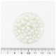 100 PZ - PERLE 6 MM BIANCO - PERLINE TONDE VETRO CERATE