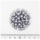 100 PZ - PERLE 6 MM SILVER - PERLINE TONDE VETRO CERATE