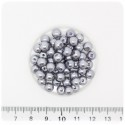 100 PZ - PERLE 6 MM SILVER - PERLINE TONDE VETRO CERATE