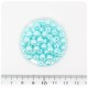 100 PZ - PERLE 6 MM AZZURRO - PERLINE TONDE VETRO CERATE