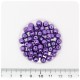 100 PZ - PERLE 6 MM VIOLA - PERLINE TONDE VETRO CERATE