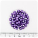 100 PZ - PERLE 6 MM VIOLA - PERLINE TONDE VETRO CERATE