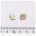 1 PZ - CIONDOLO METALLO CUORE - PENDENTE CHARM ARGENTO TIBETANO