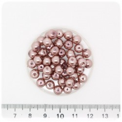 100 PZ - PERLE 6 MM CIPRIA - PERLINE TONDE VETRO CERATE
