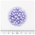 100 PZ - PERLE 6 MM LAVANDA - PERLINE TONDE VETRO CERATE