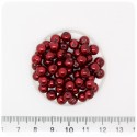 100 PZ - PERLE 6 MM BORDEAUX - PERLINE TONDE VETRO CERATE