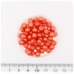 100 PZ - PERLE 6 MM PESCA - PERLINE TONDE VETRO CERATE