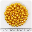 100 PZ - PERLE 8 MM ORO - PERLINE TONDE VETRO CERATE