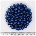 100 PZ - PERLE 8 MM BLU - PERLINE TONDE VETRO CERATE