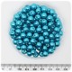 100 PZ - PERLE 8 MM TEAL - PERLINE TONDE VETRO CERATE