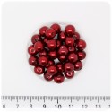 100 PZ - PERLE 8 MM BORDEAUX - PERLINE TONDE VETRO CERATE