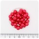 100 PZ - PERLE 8 MM ROSSO - PERLINE TONDE VETRO CERATE