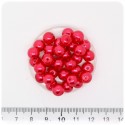 100 PZ - PERLE 8 MM ROSSO - PERLINE TONDE VETRO CERATE