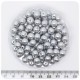 100 PZ - PERLE 8 MM SILVER - PERLINE TONDE VETRO CERATE