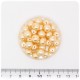 100 PZ - PERLE 8 MM GIALLO - PERLINE TONDE VETRO CERATE
