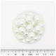 80 PZ - PERLE 10 MM BIANCO - PERLINE TONDE VETRO CERATE