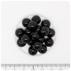 80 PZ - PERLE 10 MM NERO - PERLINE TONDE VETRO CERATE