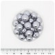 80 PZ - PERLE 10 MM SILVER - PERLINE TONDE VETRO CERATE