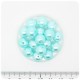 80 PZ - PERLE 10 MM AZZURRO - PERLINE TONDE VETRO CERATE