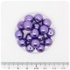 80 PZ - PERLE 10 MM VIOLA - PERLINE TONDE VETRO CERATE