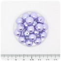 80 PZ - PERLE 10 MM LAVANDA - PERLINE TONDE VETRO CERATE