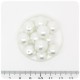 50 PZ - PERLE 12 MM BIANCO - PERLINE TONDE VETRO CERATE