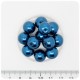 50 PZ - PERLE 12 MM BLU - PERLINE TONDE VETRO CERATE