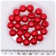 50 PZ - PERLE 12 MM ROSSO - PERLINE TONDE VETRO CERATE