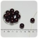 50 PZ - PERLE 12 MM MARRONE - PERLINE TONDE VETRO CERATE