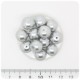 50 PZ - PERLE 12 MM SILVER - PERLINE TONDE VETRO CERATE
