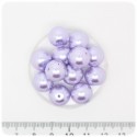 50 PZ - PERLE 12 MM LAVANDA - PERLINE TONDE VETRO CERATE
