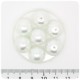 25 PZ - PERLE 14 MM BIANCO - PERLINE TONDE VETRO CERATE