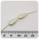 10 PZ - PERLE VETRO CERATO GOCCIA 8X16 MM - BIANCO