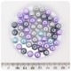 50 PZ - PERLE MISTE GRIGIO - PERLINE TONDE VETRO CERATO 8 MM