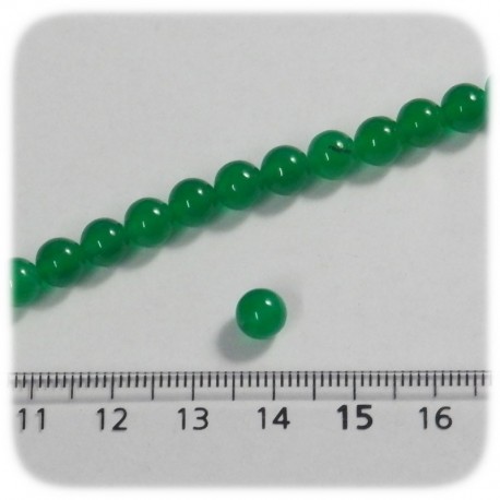 PERLINE VETRO TONDE TRASLUCIDE 6 MM - VERDE