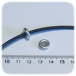 STOPPER FILO SPESSO BASE BRACCIALE PERLINE FORO LARGO - METALLO