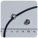 10 PZ - PERLE PERLINE FORO LARGO METALLO - MELA